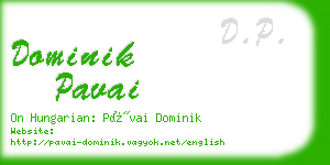 dominik pavai business card